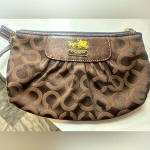 Coach Monogram Wristlet
